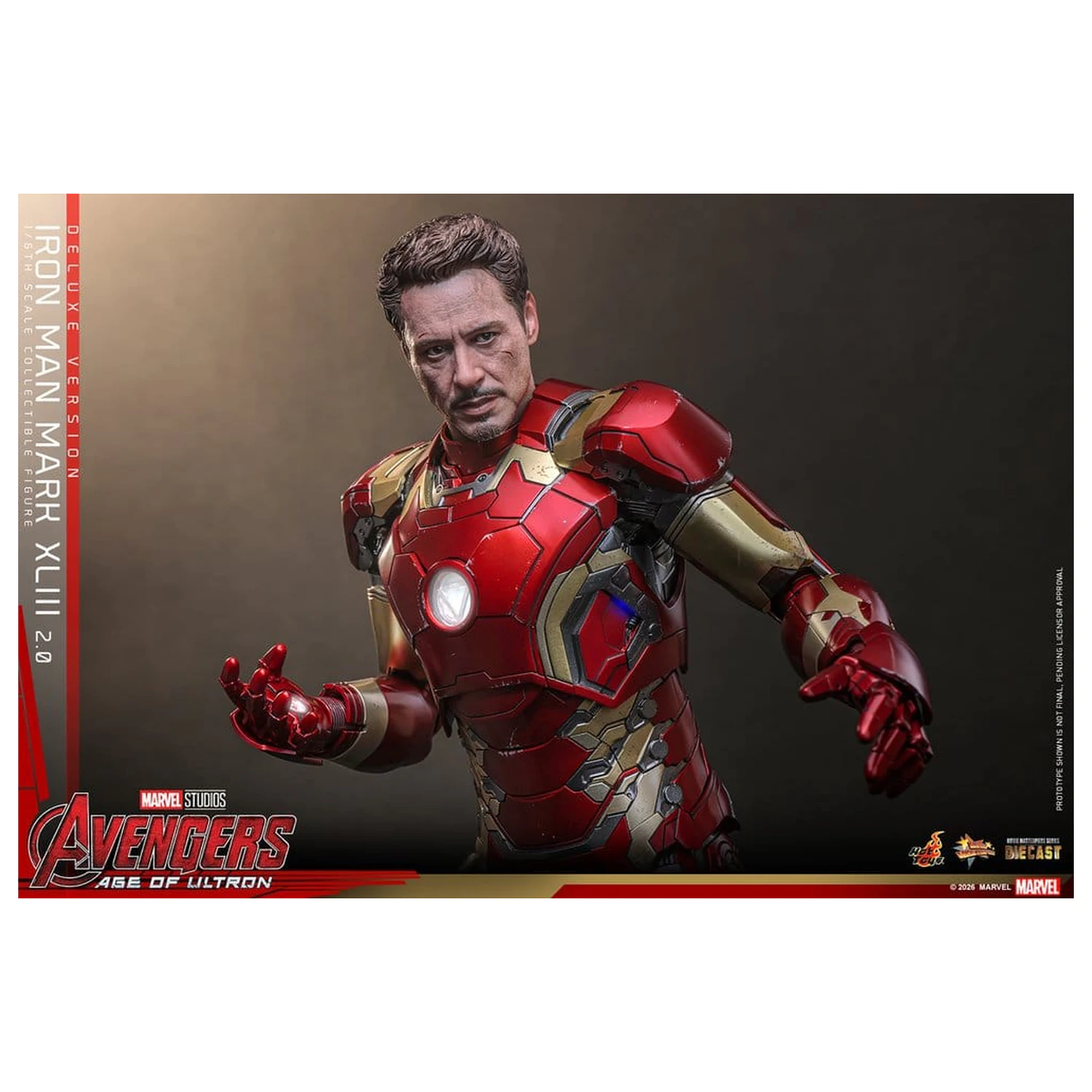 Avengers: Age of Ultron Movie Masterpiece Diecast akčná figúrka 1/6 Iron Man Mark XLIII (2.0) (Deluxe Version) 32 cm produktová fotografia
