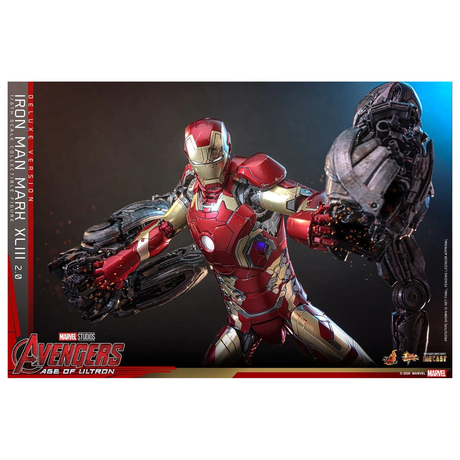 Avengers: Age of Ultron Movie Masterpiece Diecast akčná figúrka 1/6 Iron Man Mark XLIII (2.0) (Deluxe Version) 32 cm produktová fotografia