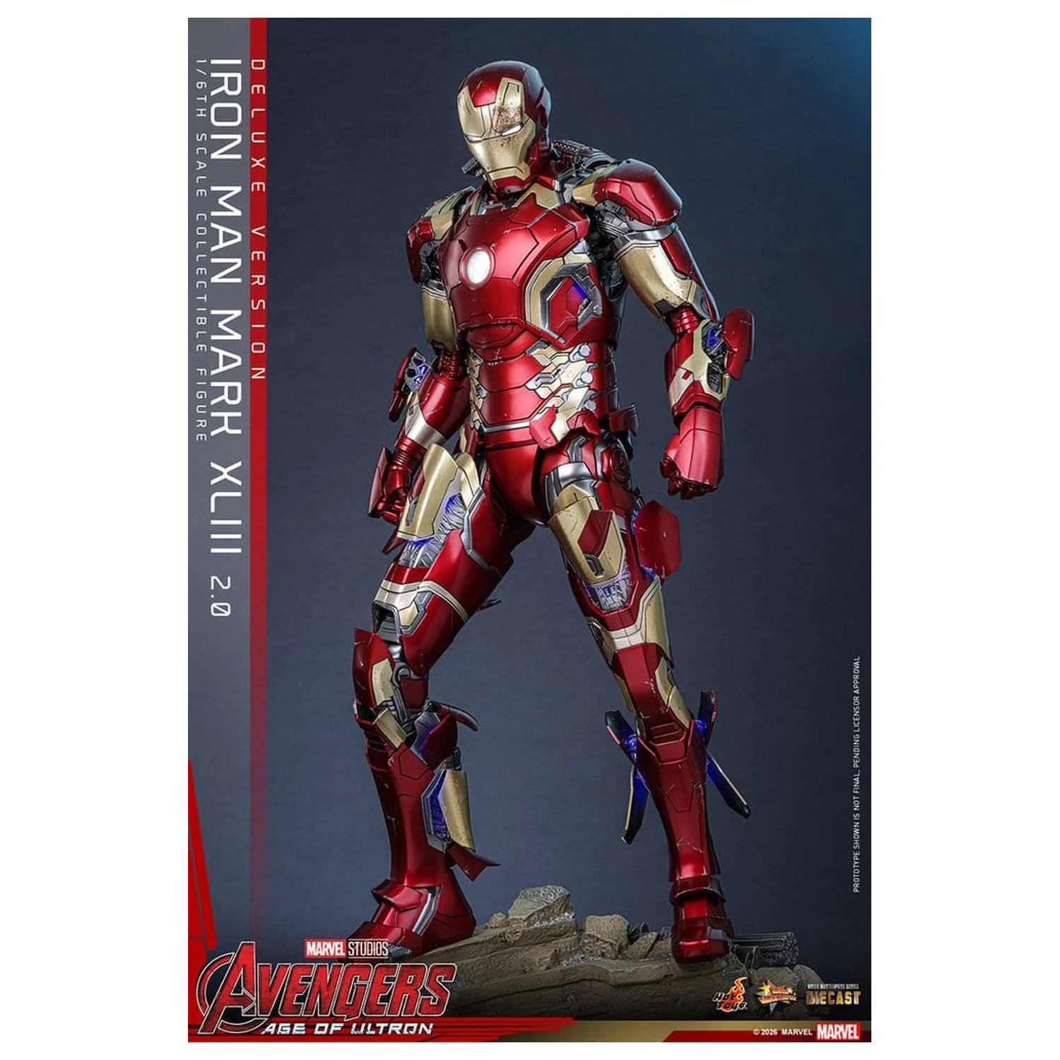 Avengers: Age of Ultron Movie Masterpiece Diecast akčná figúrka 1/6 Iron Man Mark XLIII (2.0) (Deluxe Version) 32 cm produktová fotografia