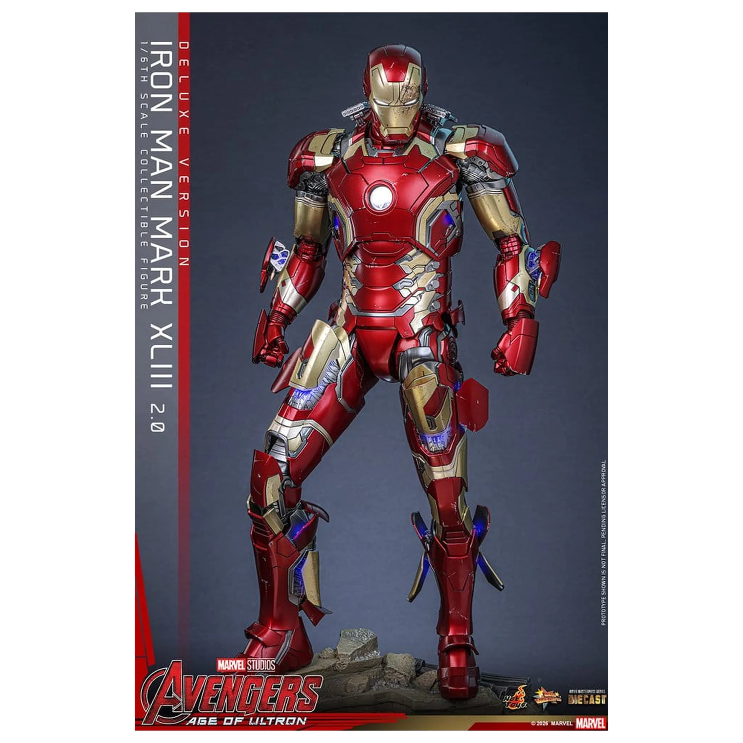 Avengers: Age of Ultron Movie Masterpiece Diecast akčná figúrka 1/6 Iron Man Mark XLIII (2.0) (Deluxe Version) 32 cm produktová fotografia