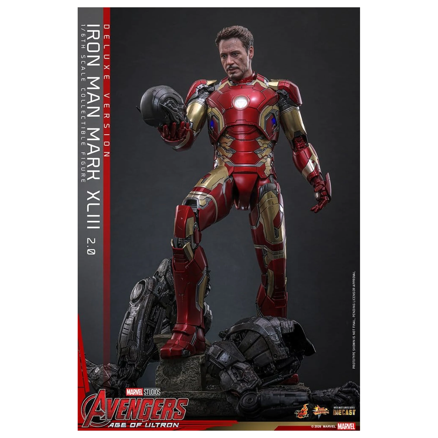Avengers: Age of Ultron Movie Masterpiece Diecast akčná figúrka 1/6 Iron Man Mark XLIII (2.0) (Deluxe Version) 32 cm produktová fotografia