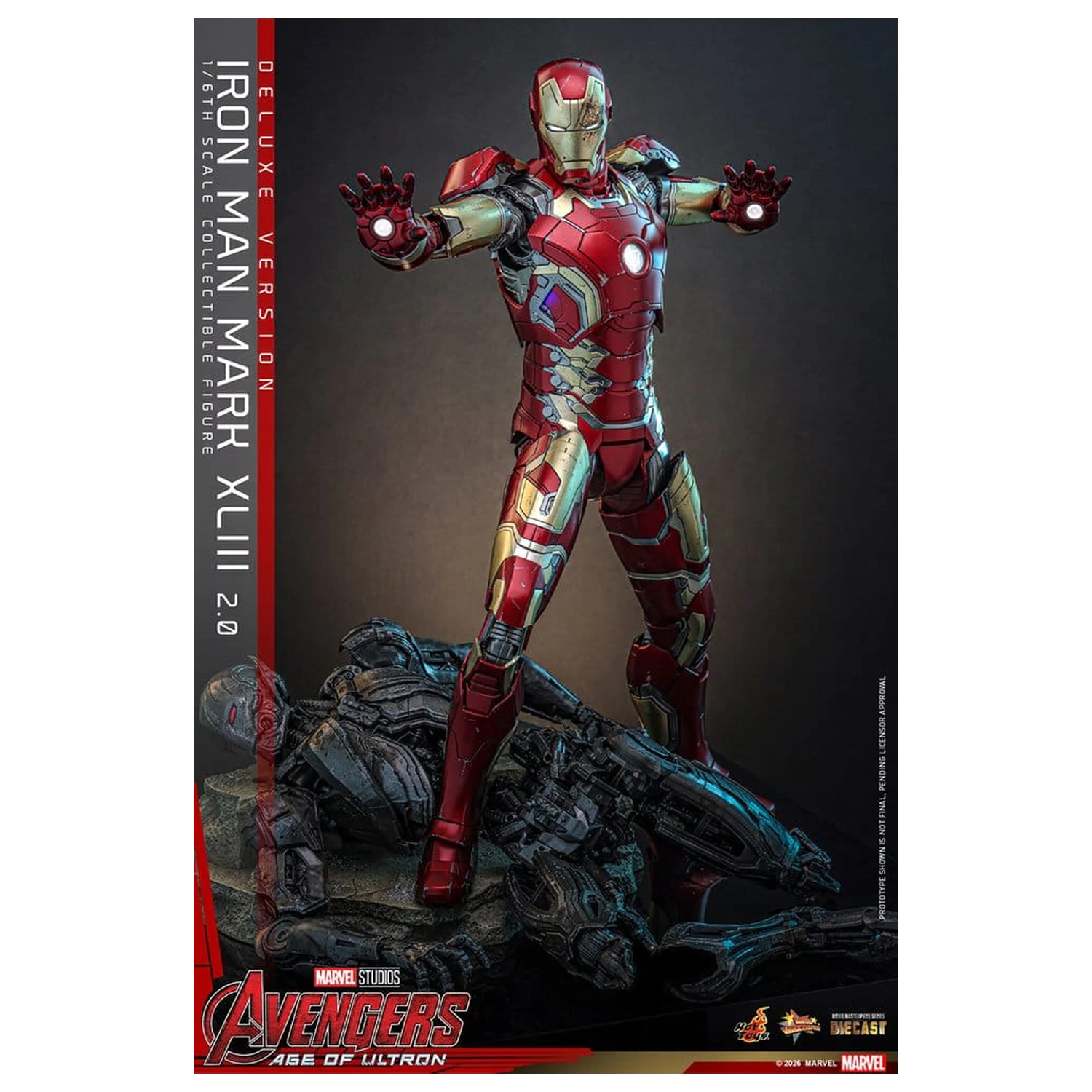 Avengers: Age of Ultron Movie Masterpiece Diecast akčná figúrka 1/6 Iron Man Mark XLIII (2.0) (Deluxe Version) 32 cm produktová fotografia