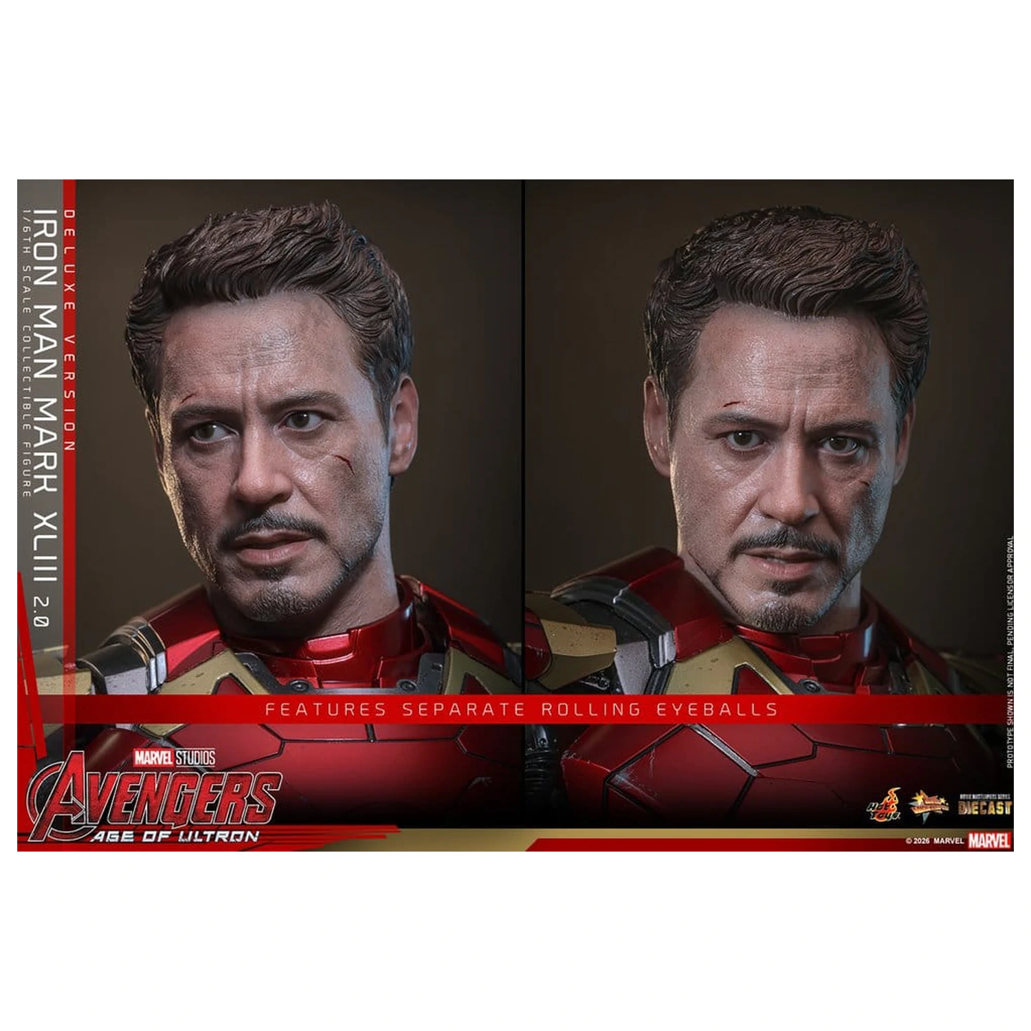 Avengers: Age of Ultron Movie Masterpiece Diecast akčná figúrka 1/6 Iron Man Mark XLIII (2.0) (Deluxe Version) 32 cm produktová fotografia