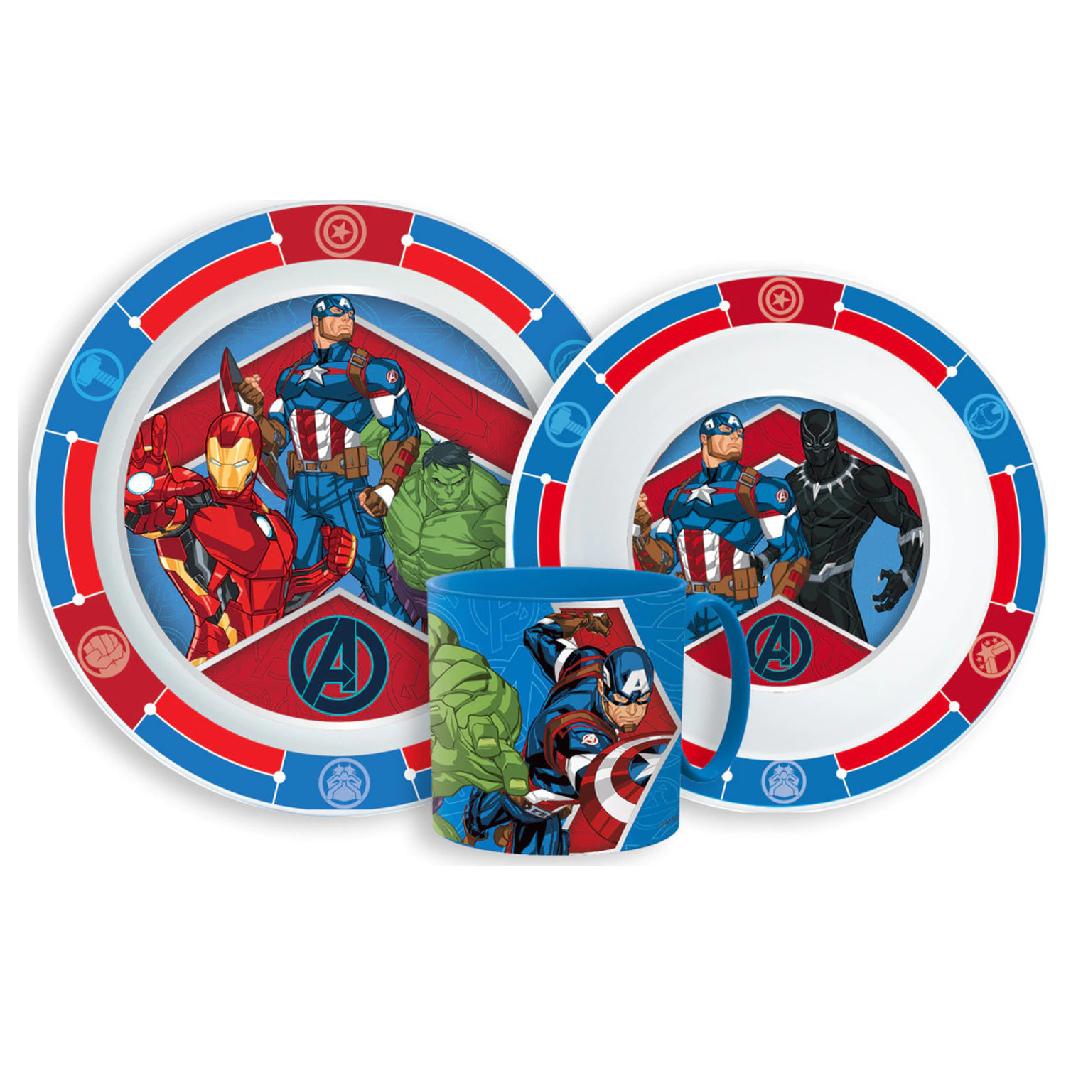 Avengers Army súprava riadu, súprava z mikroplastu s hrnčekom 265 ml produktová fotografia