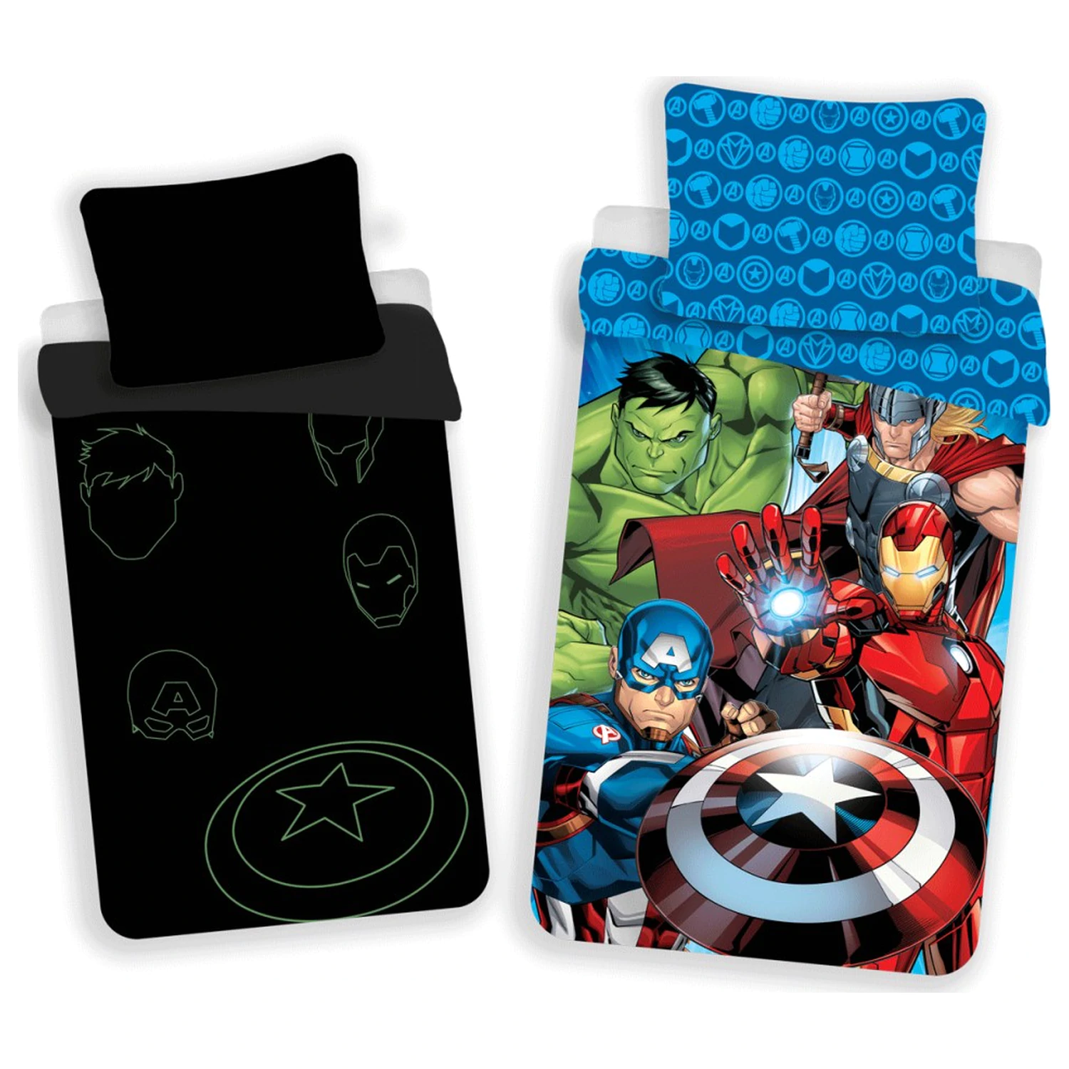 Avengers Assemble Glow in the Dark obliečka na perinu produktová fotografia