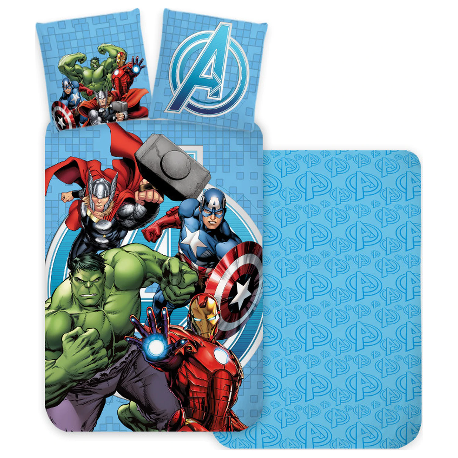 Avengers Blue Detská predškolská obliečka na perinu produktová fotografia