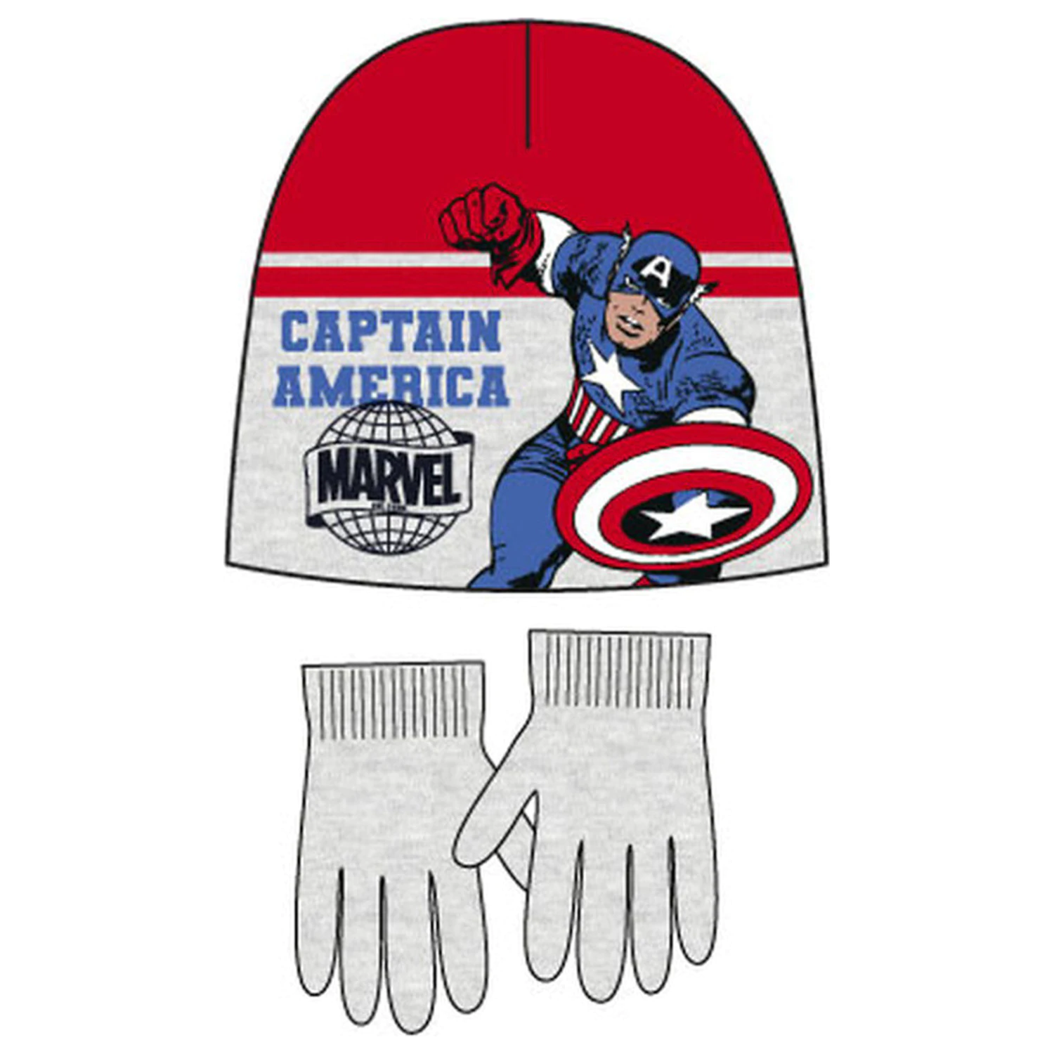 Avengers Captain America detská čiapka + rukavice Set 52 cm produktová fotografia