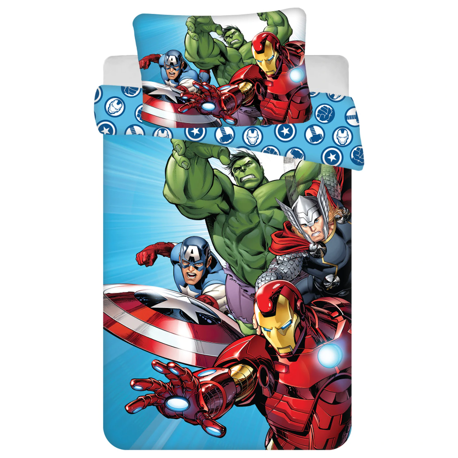 Avengers svetlomodrá obliečka na perinu pre deti, pre predškolákov produktová fotografia