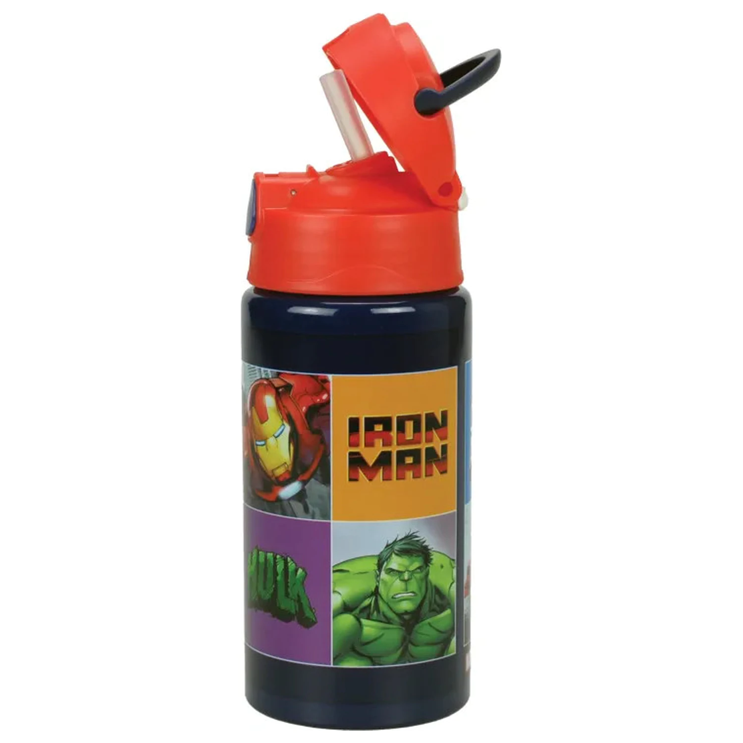 Avengers Smash hliníková fľaša na vodu so slamkou a hákom 500 ml produktová fotografia