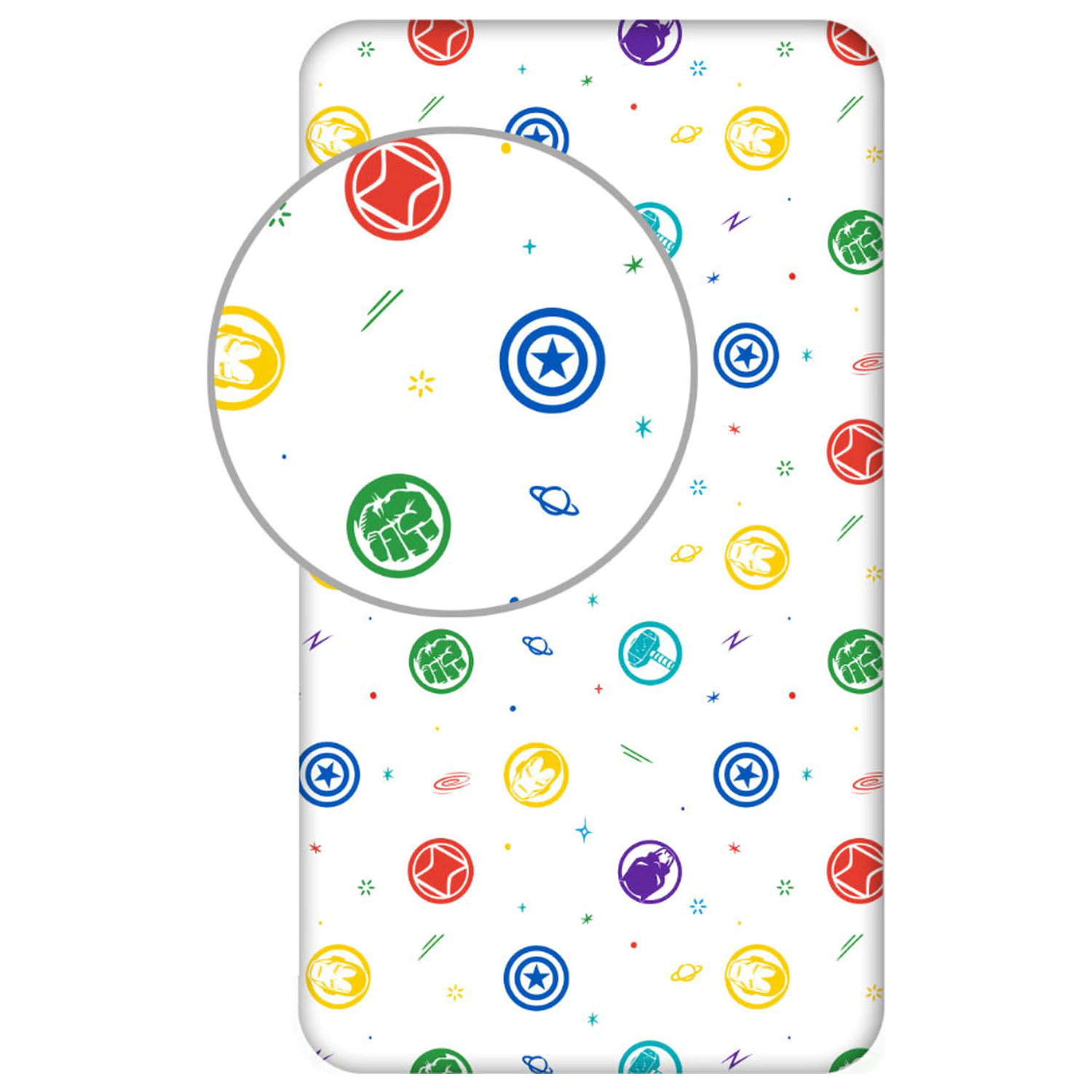 Avengers Symbols napínacia plachta 90x200 cm produktová fotografia