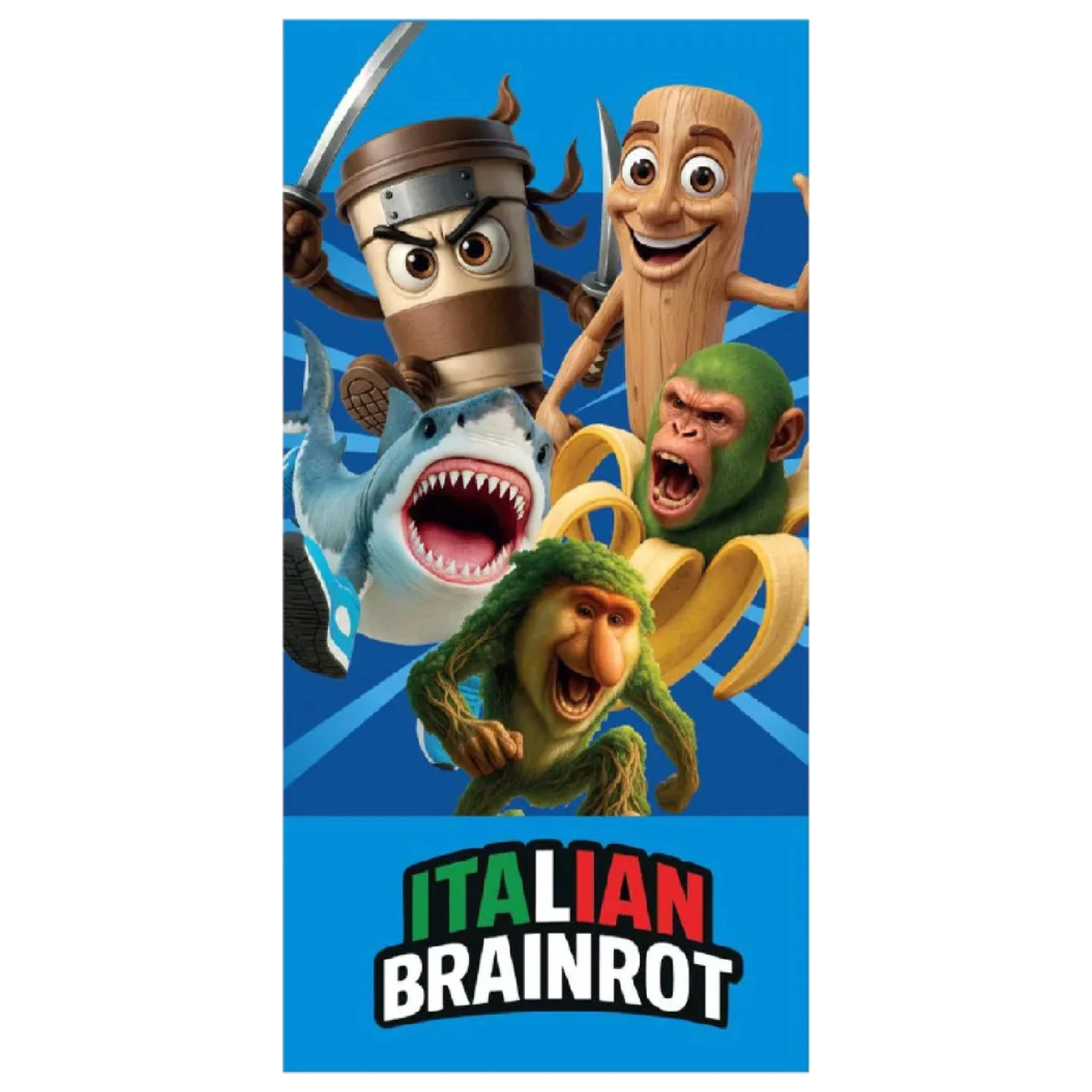Brainrot Crazy Chaos Uterák 70x140cm produktová fotografia