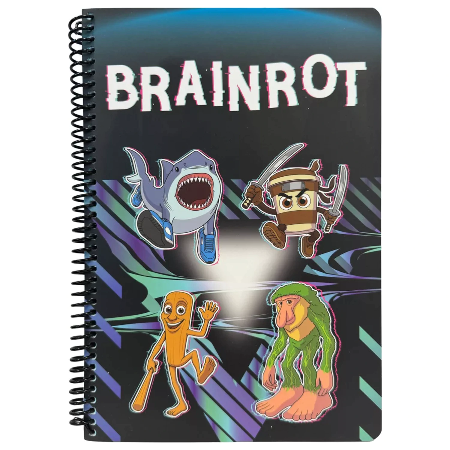 Brainrot Dark B/5 linajkový špirálový zápisník, 70 listov produktová fotografia