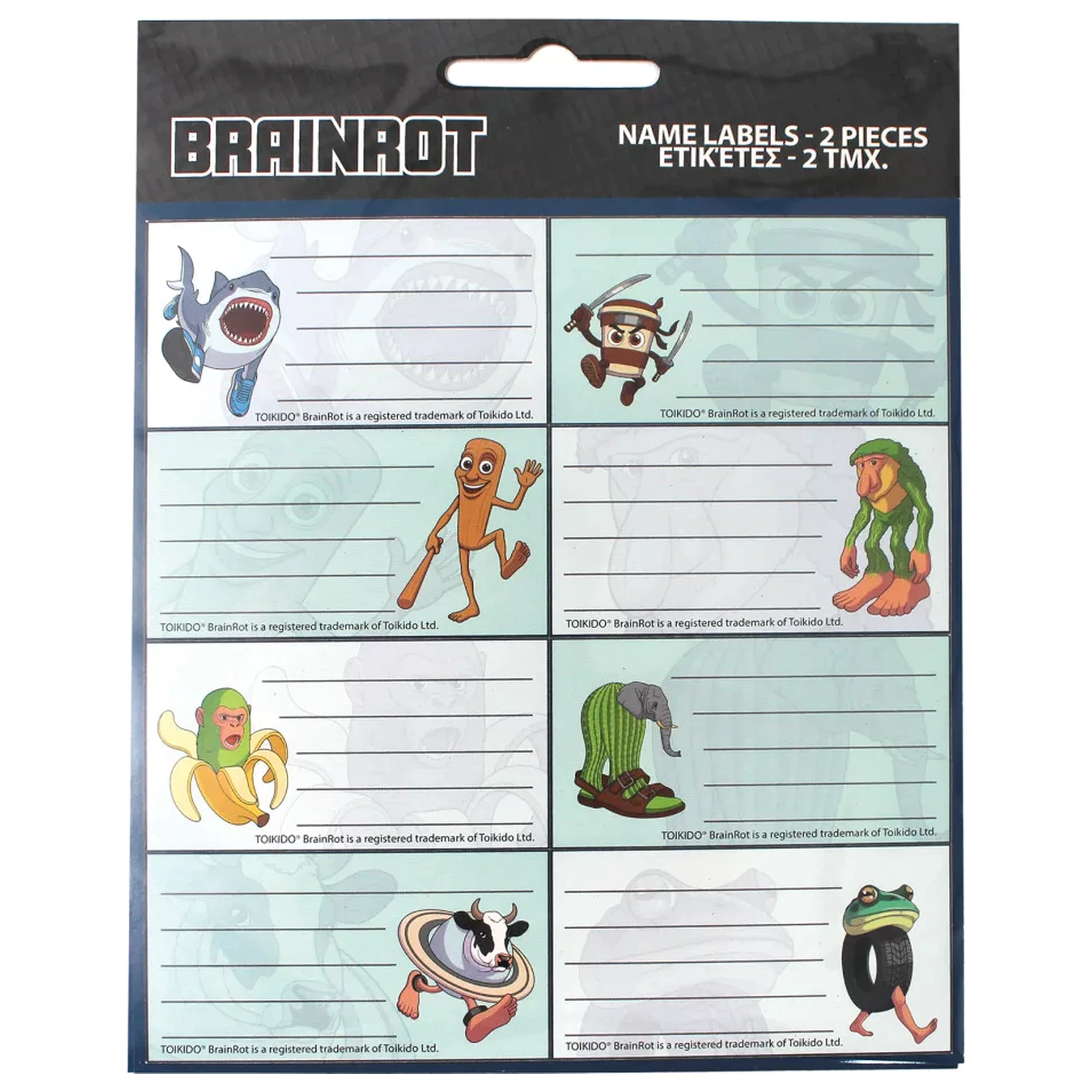 Brainrot Vibes štítok na notebook, 16 kusov produktová fotografia