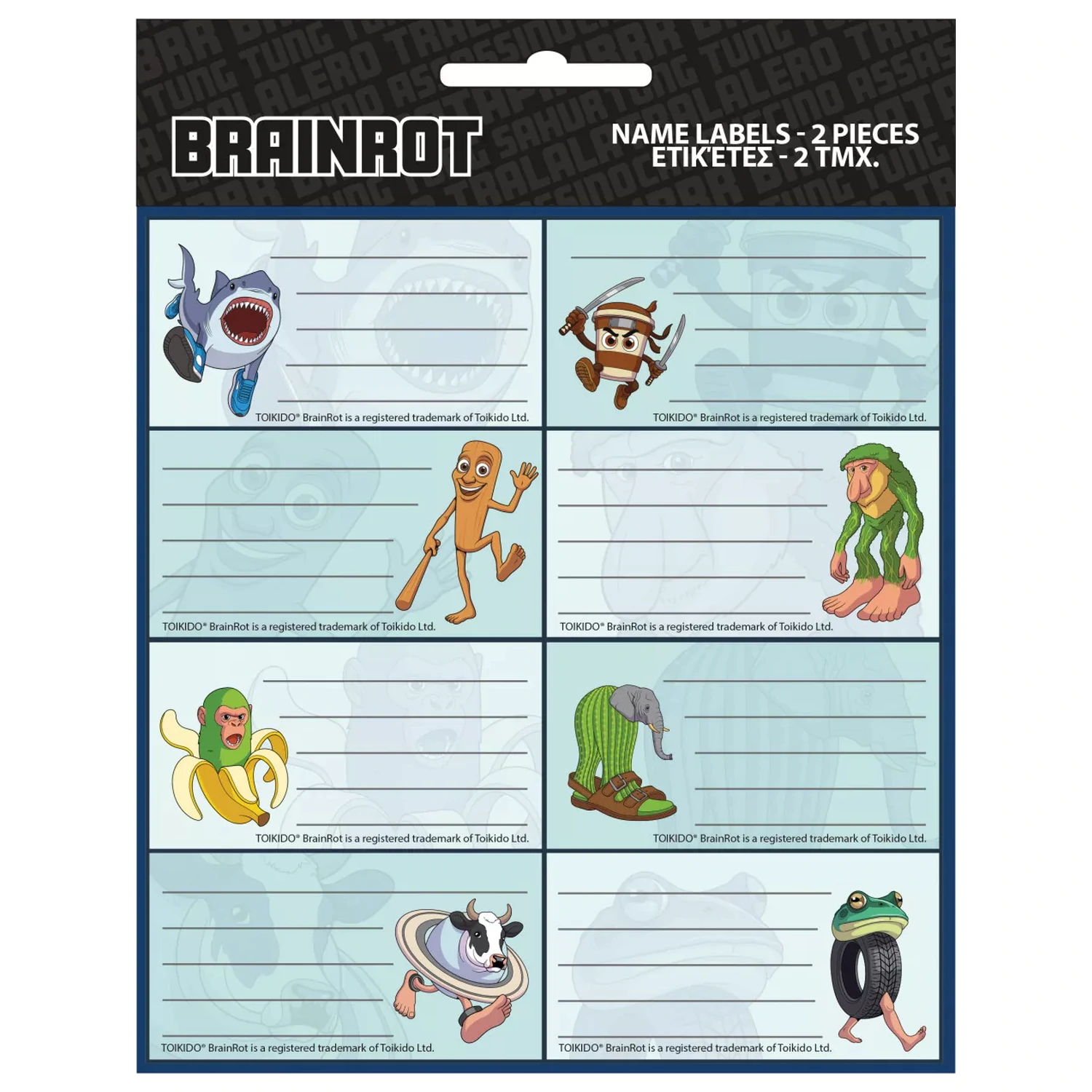 Brainrot Vibes štítok na notebook, 16 kusov produktová fotografia