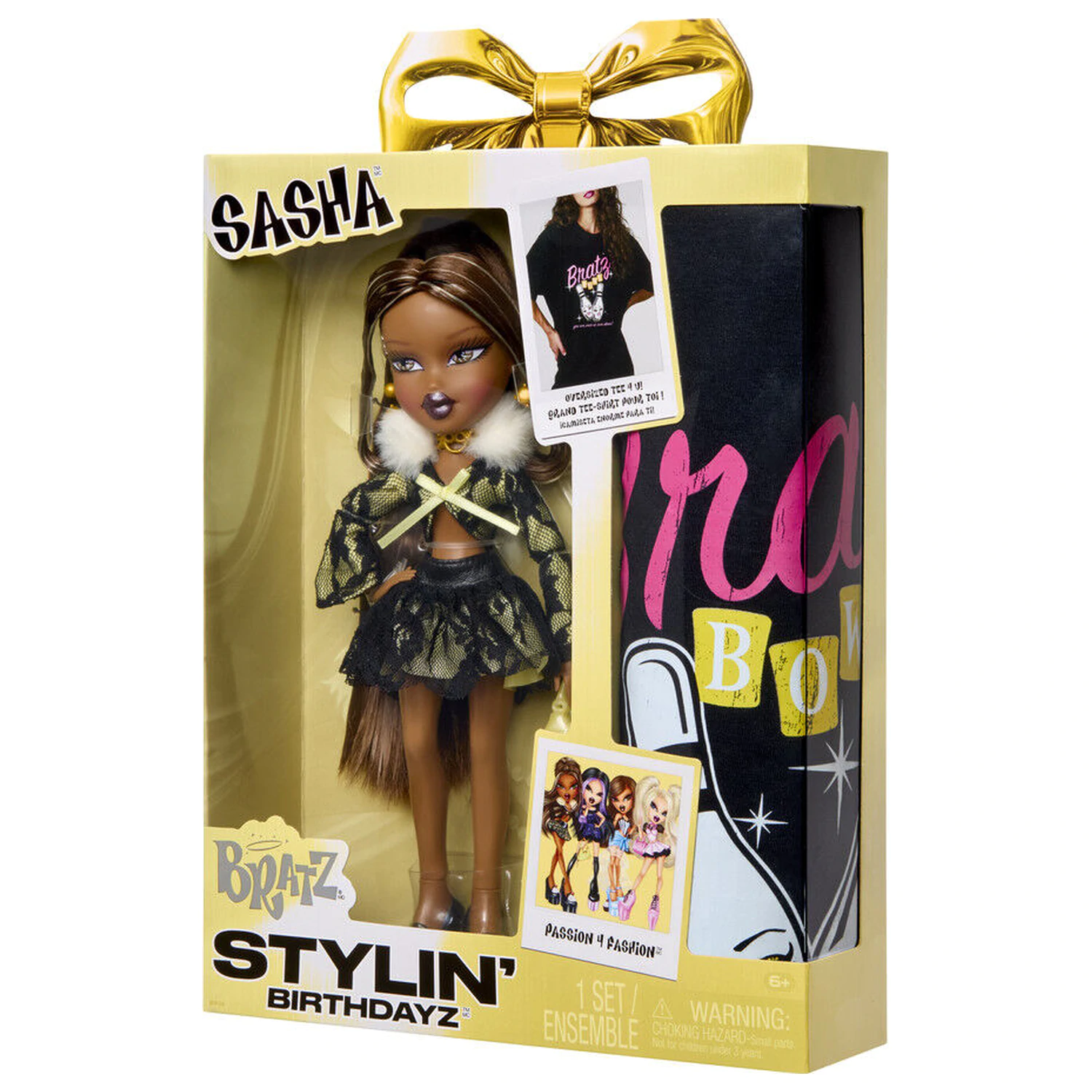 Bratz Stylin Birthday bábika Sasha + tričko produktová fotografia
