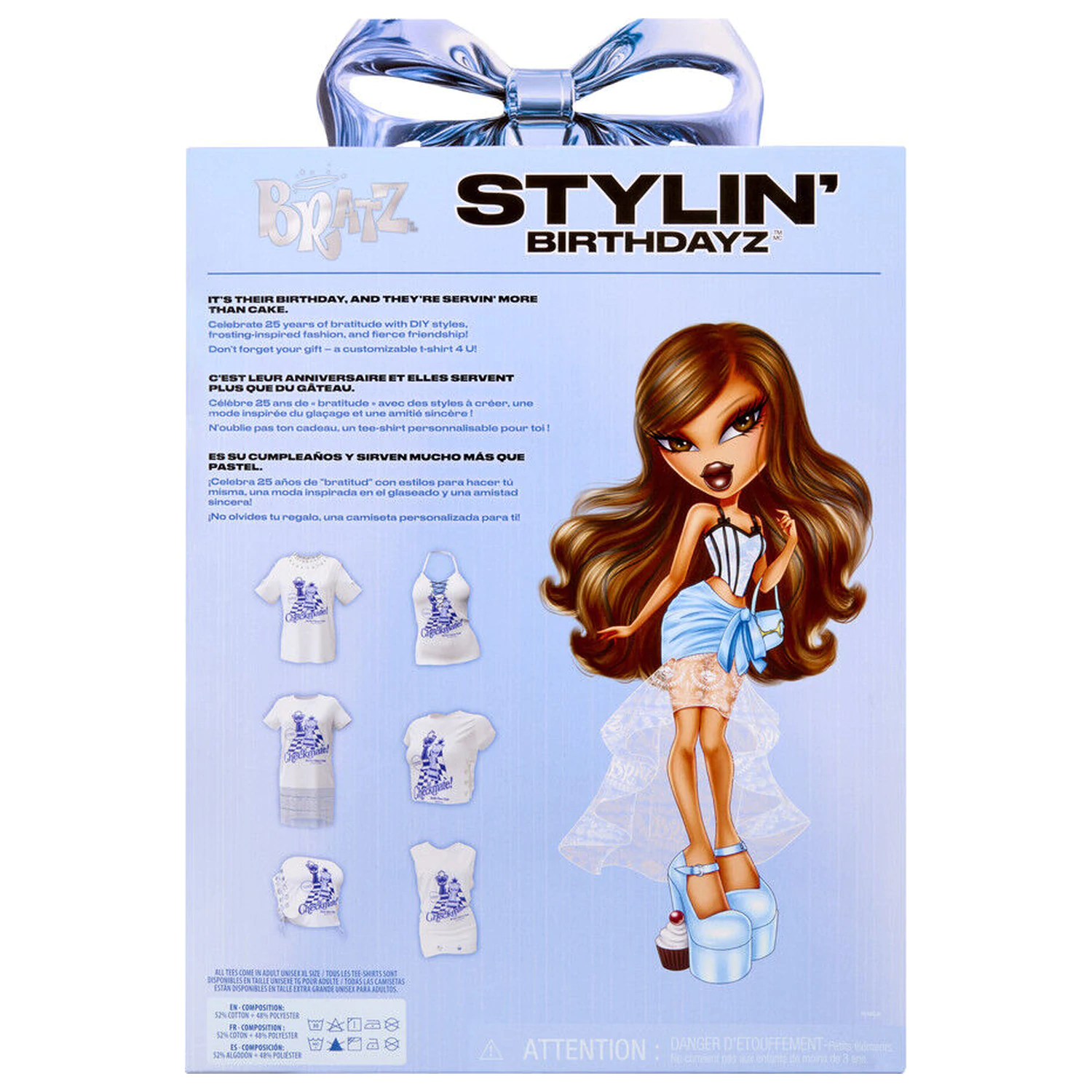 Bratz Stylin Birthday Yasmin bábika + tričko produktová fotografia