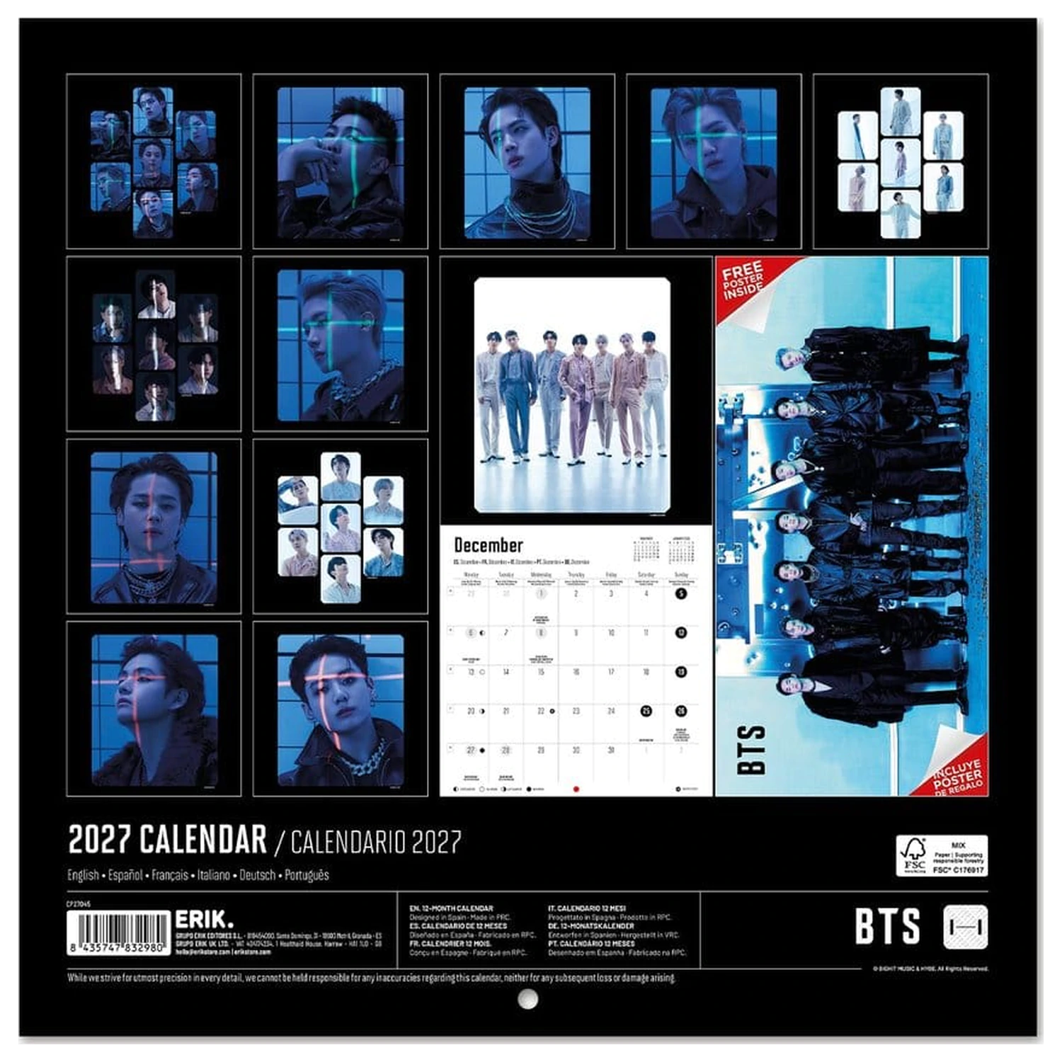 BTS 2027 Nástenný kalendár 30 x 30 cm produktová fotografia