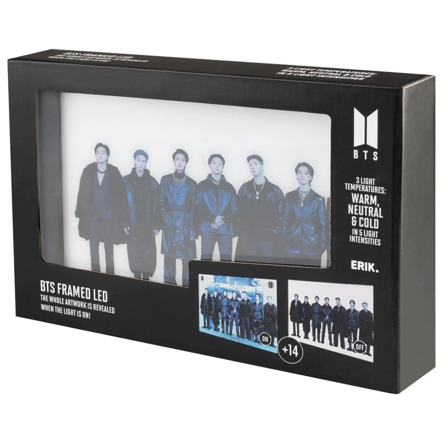 BTS Rámovaná LED tlač produktová fotografia