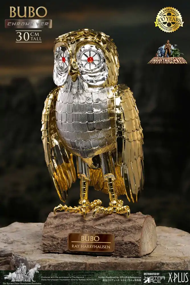 Bubo the Mechanical Owl Soft Vinyl Socha Ray Harryhausen's Bubo Chrome Ver. 30 cm termékfotó