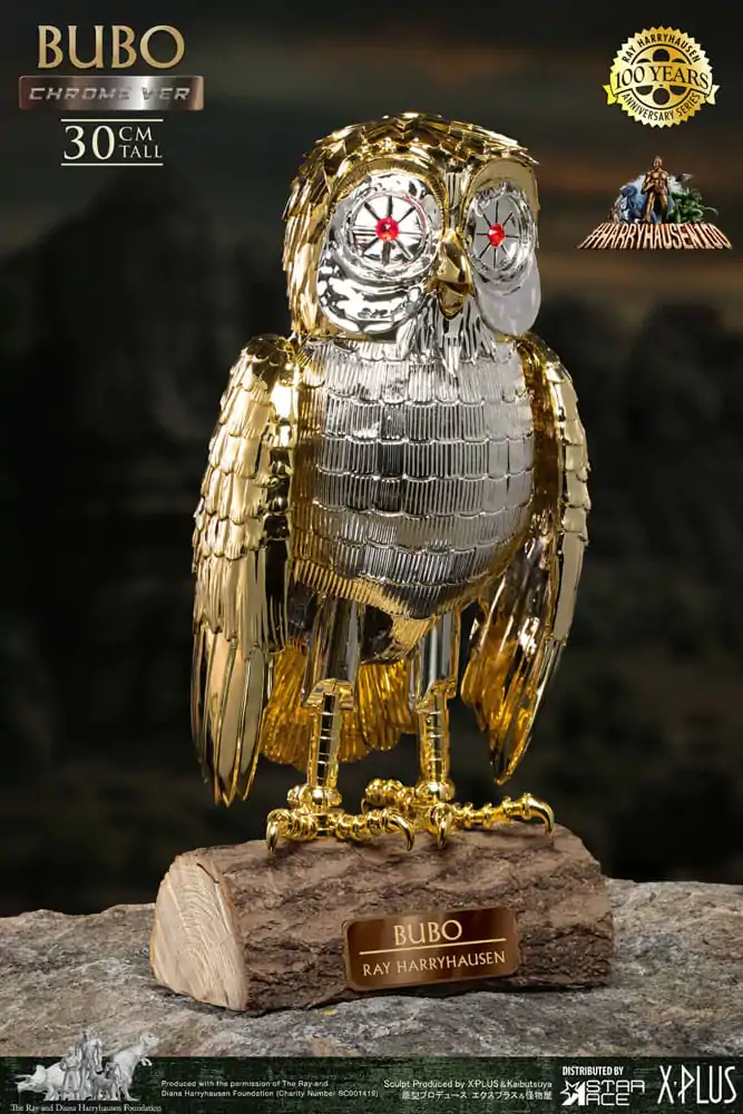 Bubo the Mechanical Owl Soft Vinyl Socha Ray Harryhausen's Bubo Chrome Ver. 30 cm termékfotó