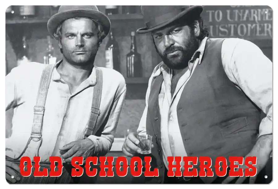 Bud Spencer & Terence Hill Plechová tabuľka Old School Hrdinovia 20 x 30 cm termékfotó