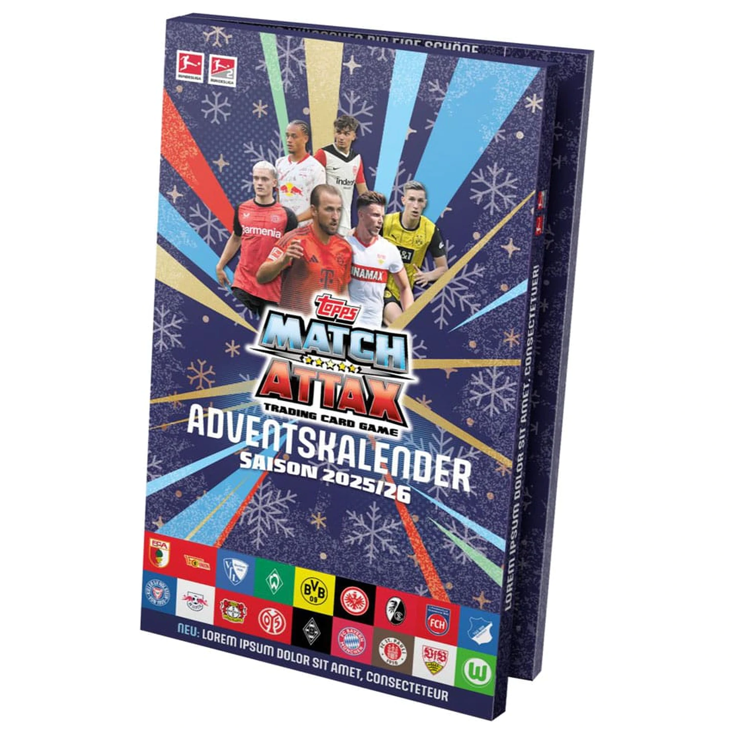 Bundesliga Match Attax zberateľské karty 2025/26 adventný kalendár produktová fotografia
