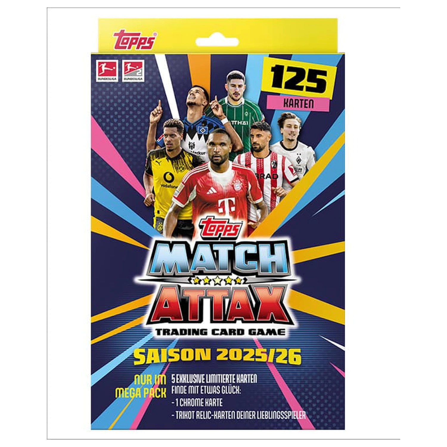 Bundesliga Match Attax zberateľské karty 2025/26 Mega Balenie produktová fotografia