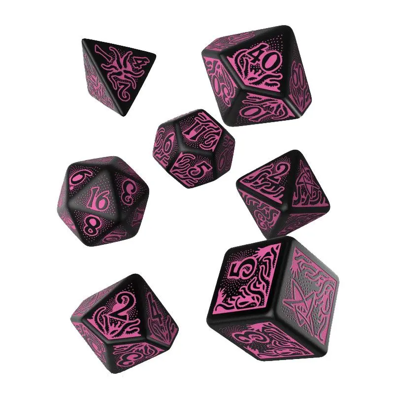 Call of Cthulhu 7th Edition Dice Set Black & Magenta (7) termékfotó