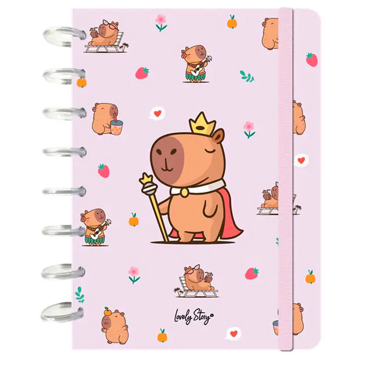 Capibara Majesty A5 zápisník produktová fotografia