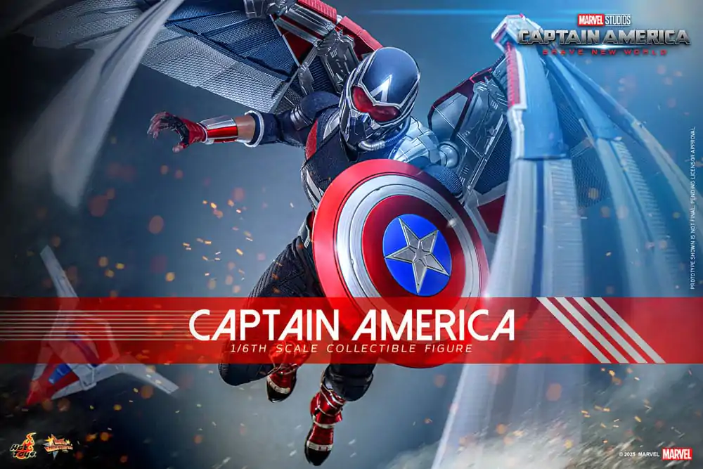 Captain America: Brave New World Movie Masterpiece Akčná figúrka 1/6 Captain America 30 cm produktová fotografia