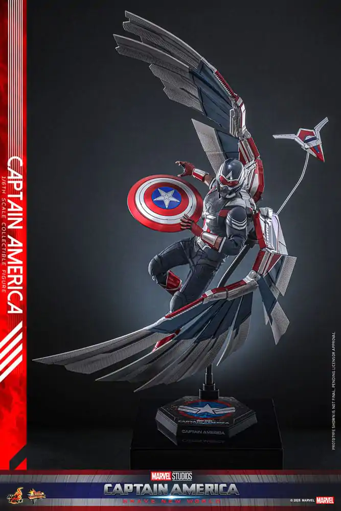 Captain America: Brave New World Movie Masterpiece Akčná figúrka 1/6 Captain America 30 cm produktová fotografia