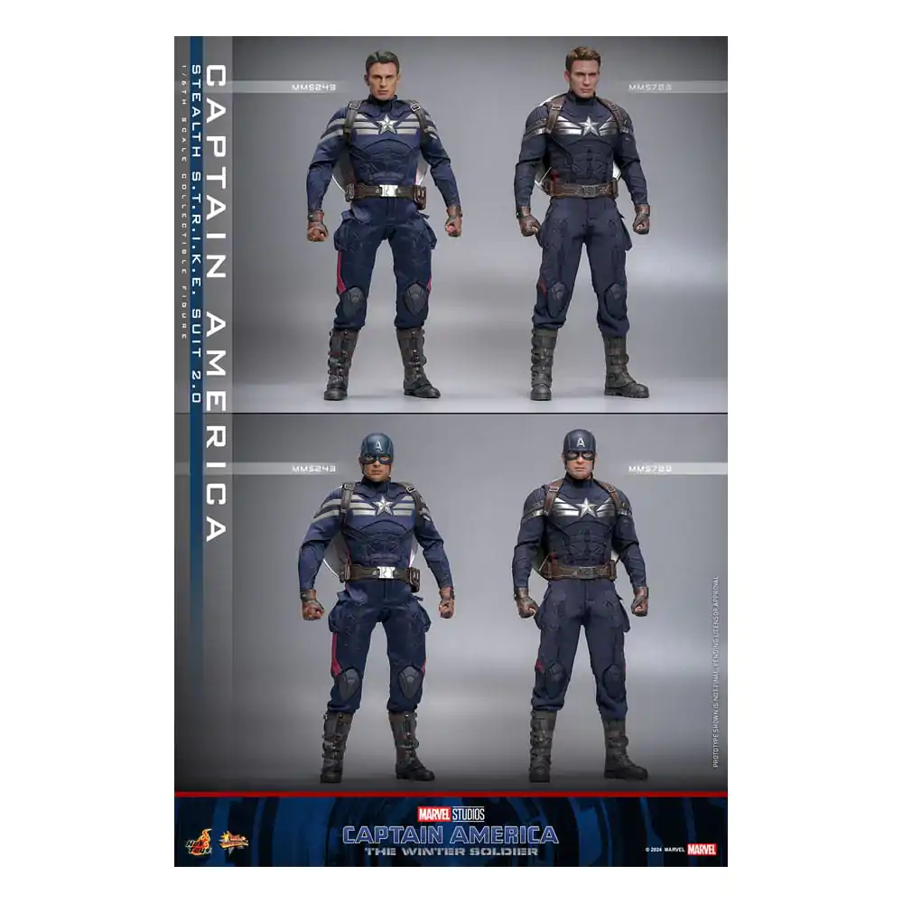 Captain America: The Winter Soldier Movie Majstrovské dielo akčná figúrka 1/6 Captain America (Stealth S.T.R.I.K.E. Suit) 2.0 31 cm produktová fotografia