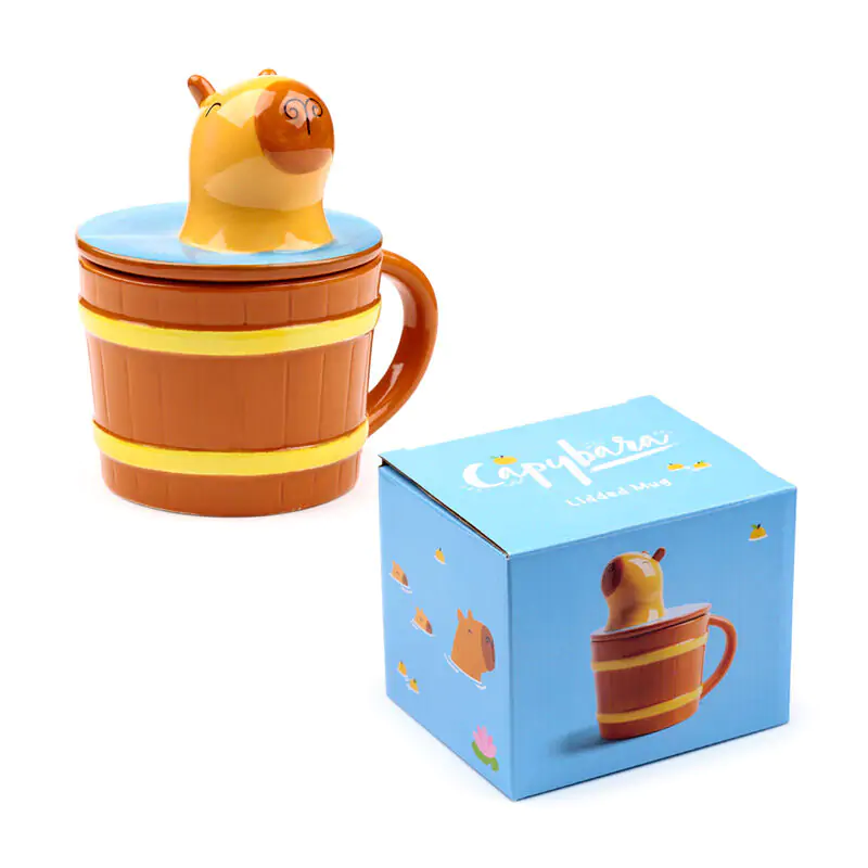 Capybara Hrnček s vrchnákom produktová fotografia
