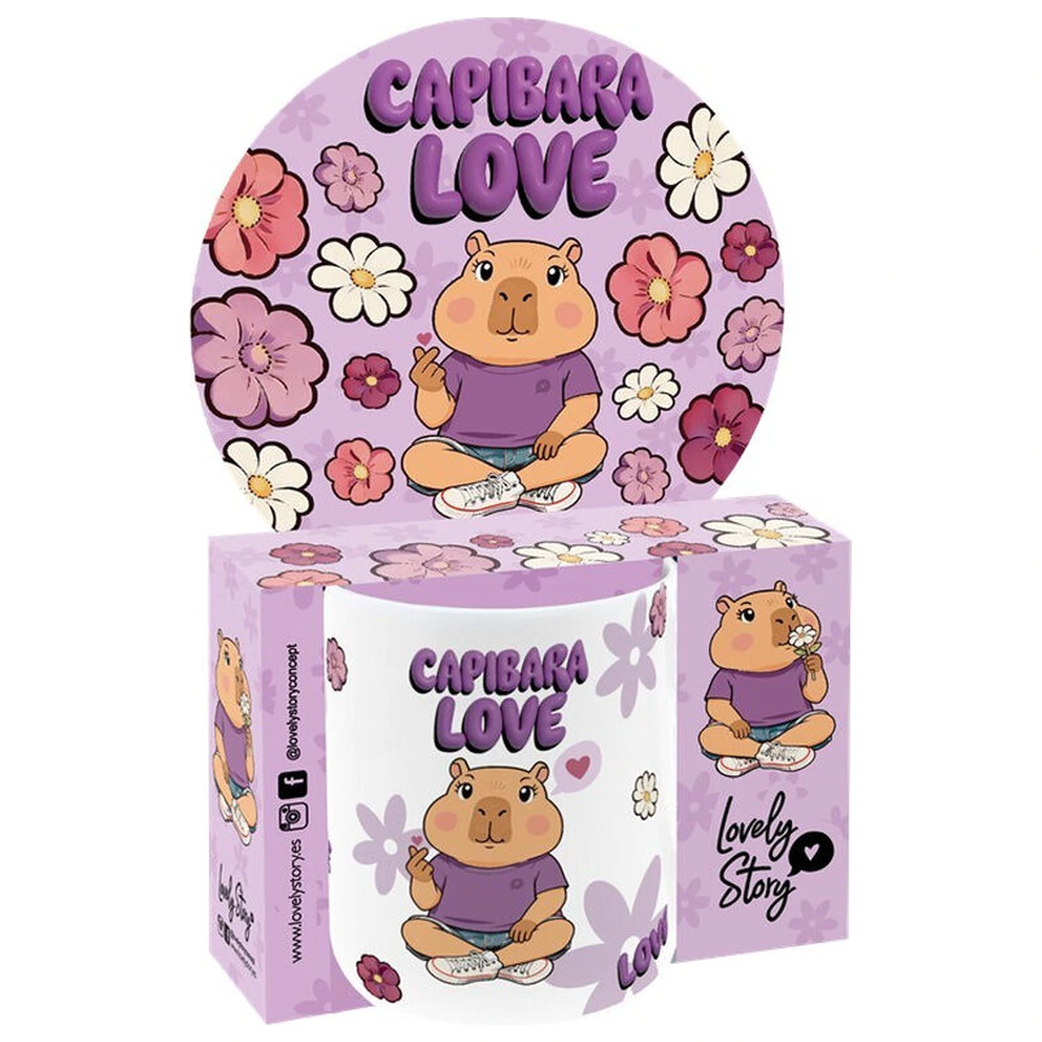 Capybara Love hrnček 330ml produktová fotografia