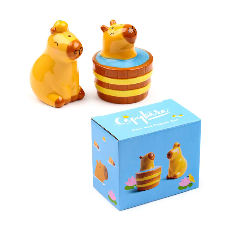 Capybara súprava slánky a koreničky produktová fotografia
