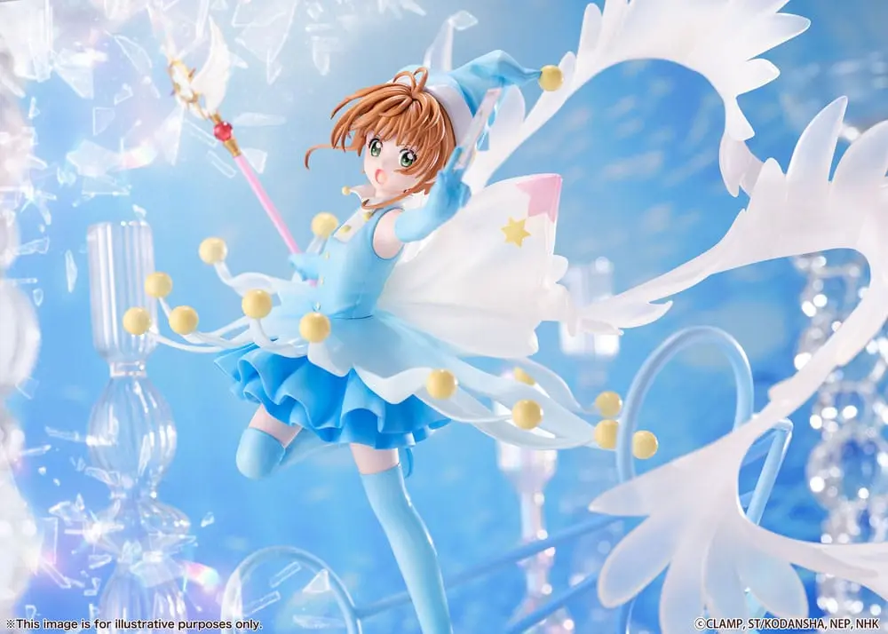 Cardcaptor Sakura PVC szobor 1/7 Sakura Kinomoto harci kosztüm víz változat, 36 cm termékfotó