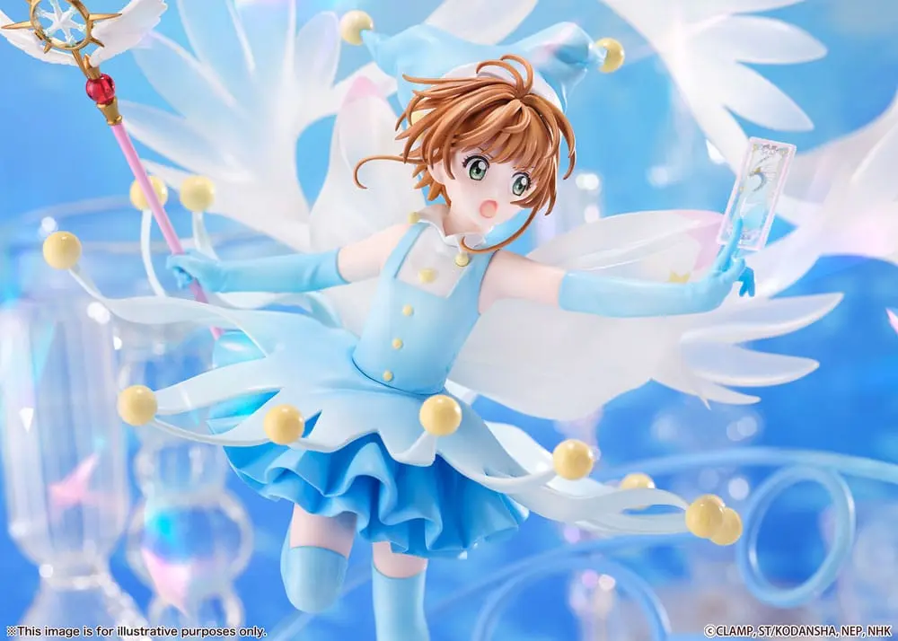 Cardcaptor Sakura PVC szobor 1/7 Sakura Kinomoto harci kosztüm víz változat, 36 cm termékfotó