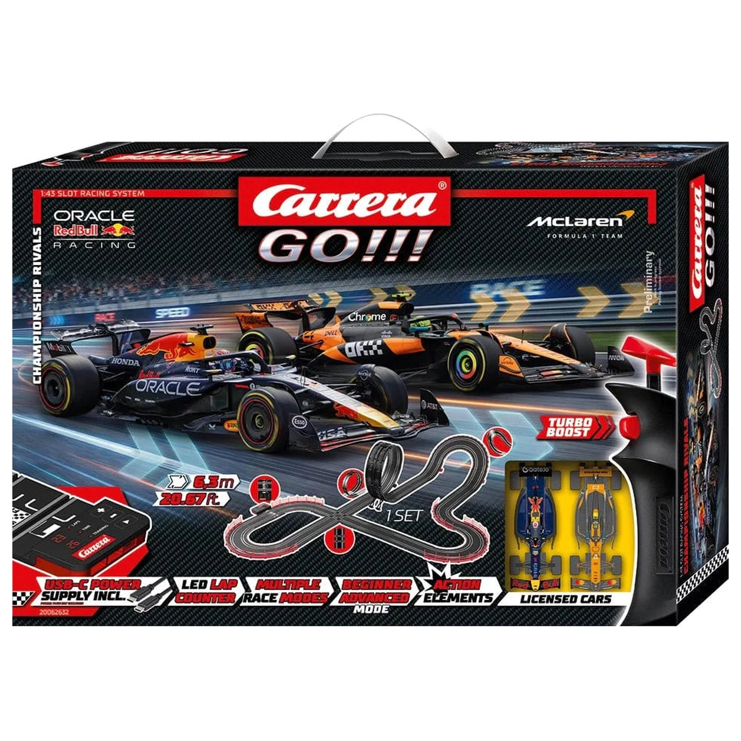 Carrera GO!!! Súprava autodráhy Slot Car Track Set Championship Rivals produktová fotografia