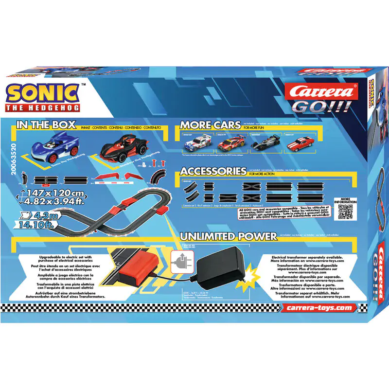 Carrera GO!!! Sonic the Hedgehog Sonic + Shadow pretekárska dráha produktová fotografia