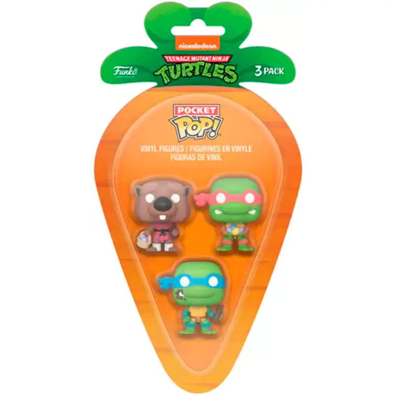 Mrkva Pocket POP blister 3 figúrky Ninja Turtles Splinter Leonardo Raphael produktová fotografia