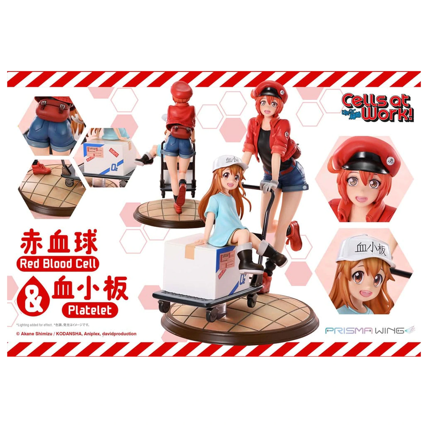 Cells at Work Prisma Wing PVC socha Red Blood Cell & Platelet 26 cm produktová fotografia