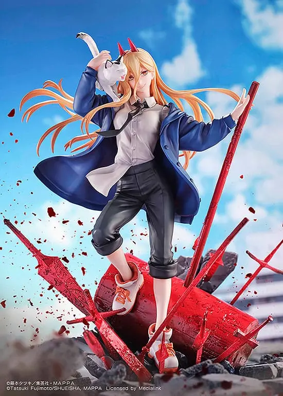 Chainsaw Man Statue 1/7 Power &amp; Meowy 28 cm termékfotó