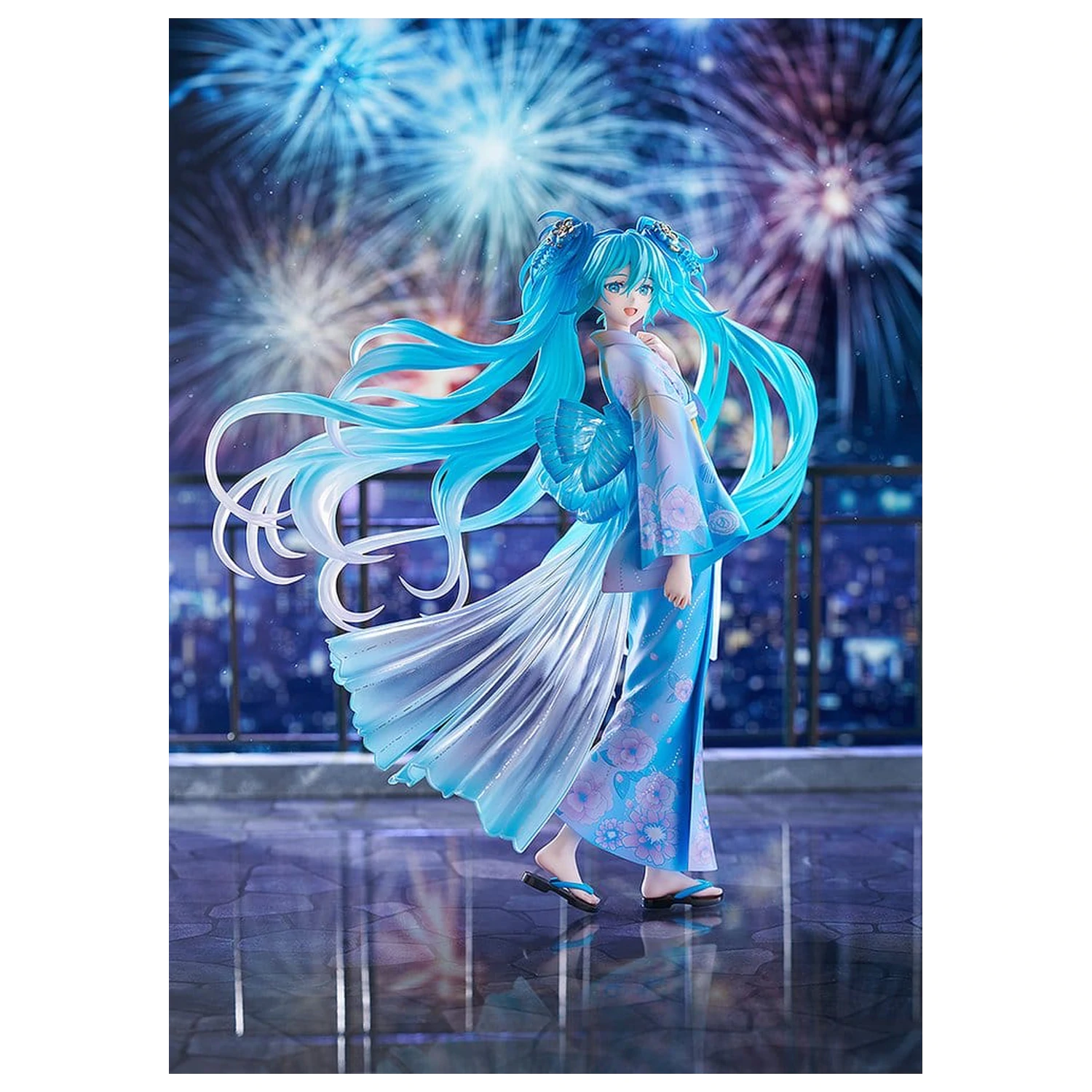 Character Vocal Series 01: Hatsune Miku PVC figúrka 1/7 Music & Fire Works Ver. 23 cm produktová fotografia