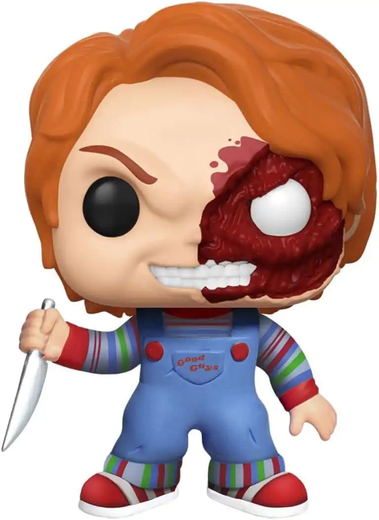 Child´s Play POP! Movies Vinyl (Exc) Figurka Chucky Half (BD) 9 cm termékfotó