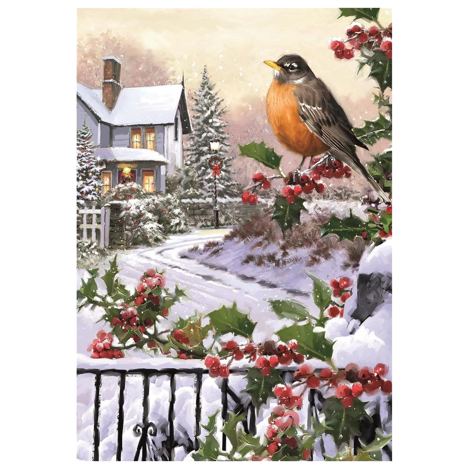 Vianočná kolekcia Robin A Holly Bushes puzzle 1000 ks produktová fotografia