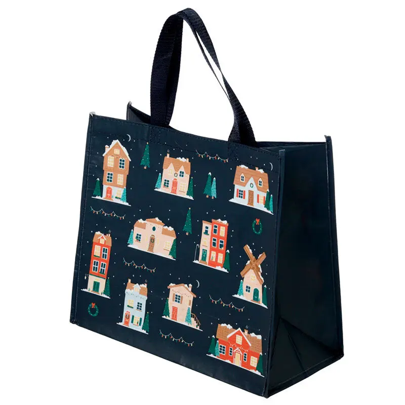 Nákupná taška Christmas Houses produktová fotografia