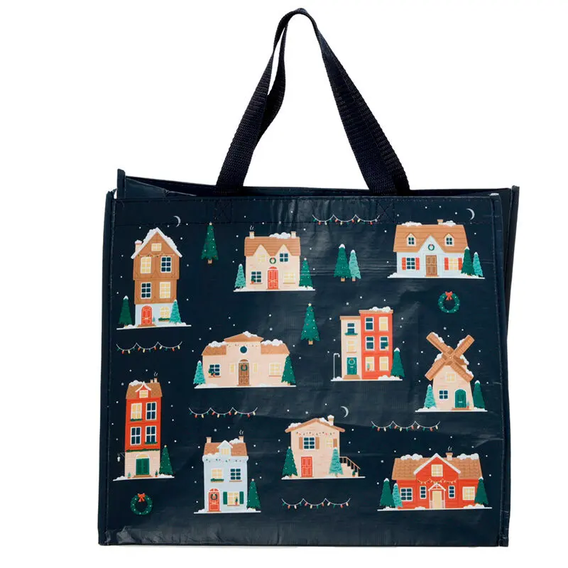 Nákupná taška Christmas Houses produktová fotografia