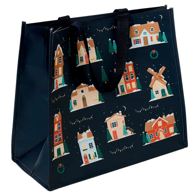 Nákupná taška Christmas Houses produktová fotografia