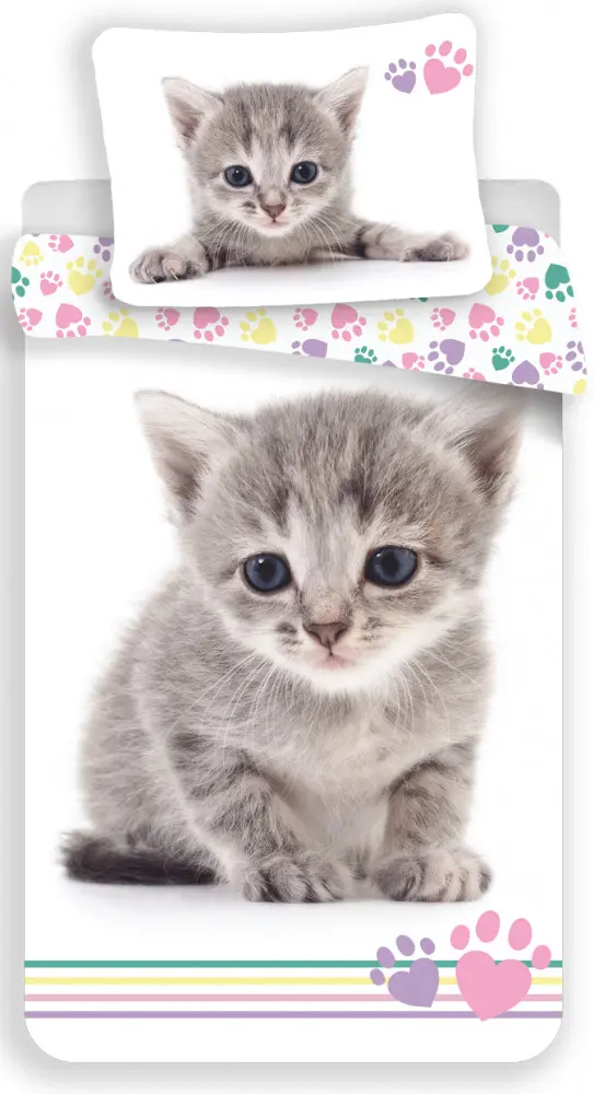 Súprava obliečok s mačacou tematikou 140x200 cm, 70x90 cm produktová fotografia