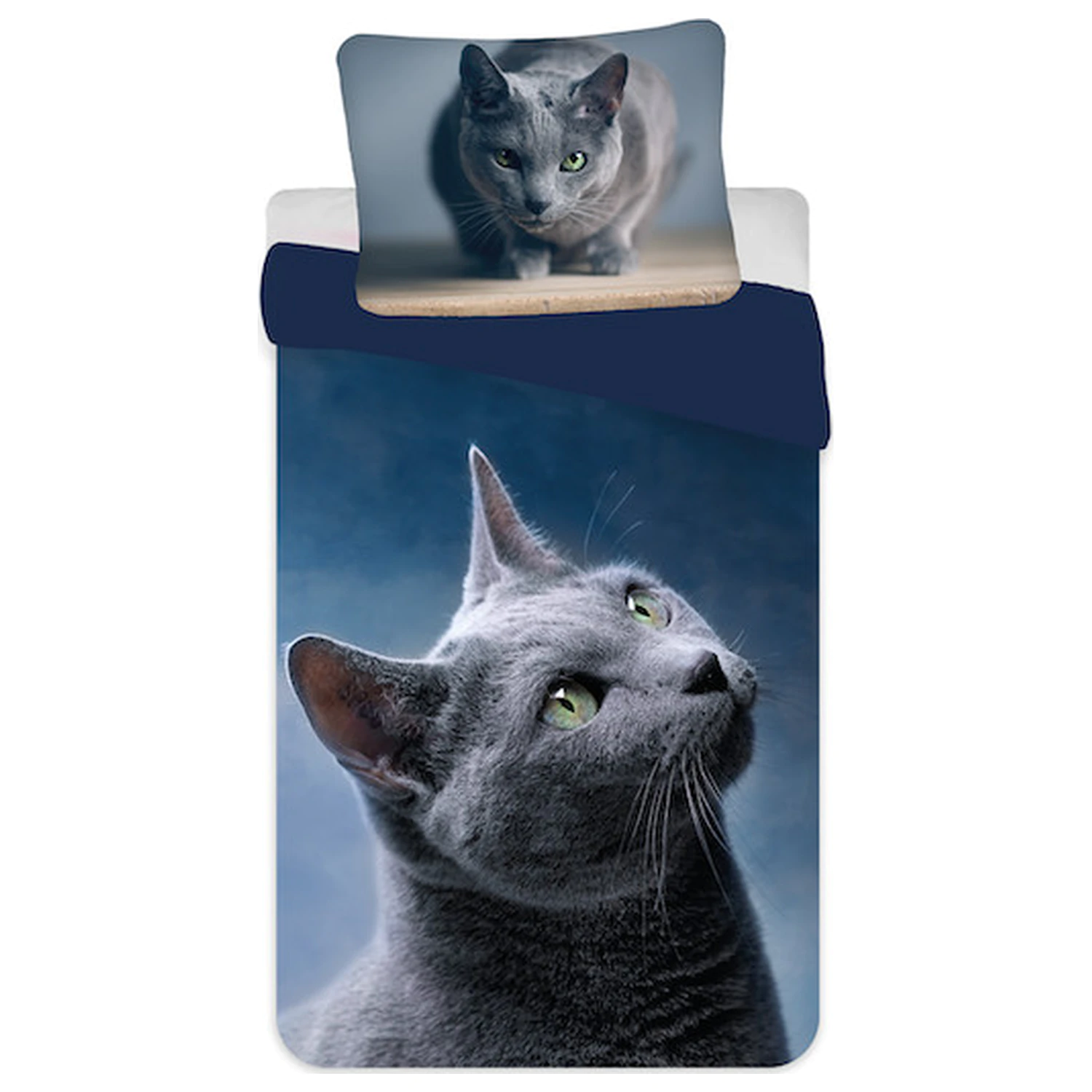 Cat Dark mikrovláknový povlak na paplón produktová fotografia